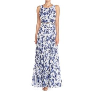 Eliza J pleated floral maxi dress